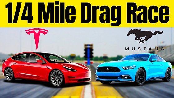 Video: Tesla Model 3 Performance vs 2023 Ford Mustang | 1/4 Mile Drag Race