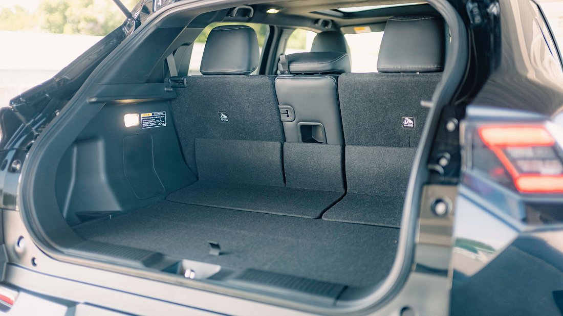 Suzuki e Vitara 61 kWh AWD (2025-…) trunk photo, boot, seats up, seats upright, cargo space, cargo volume, cargo capacity, storage