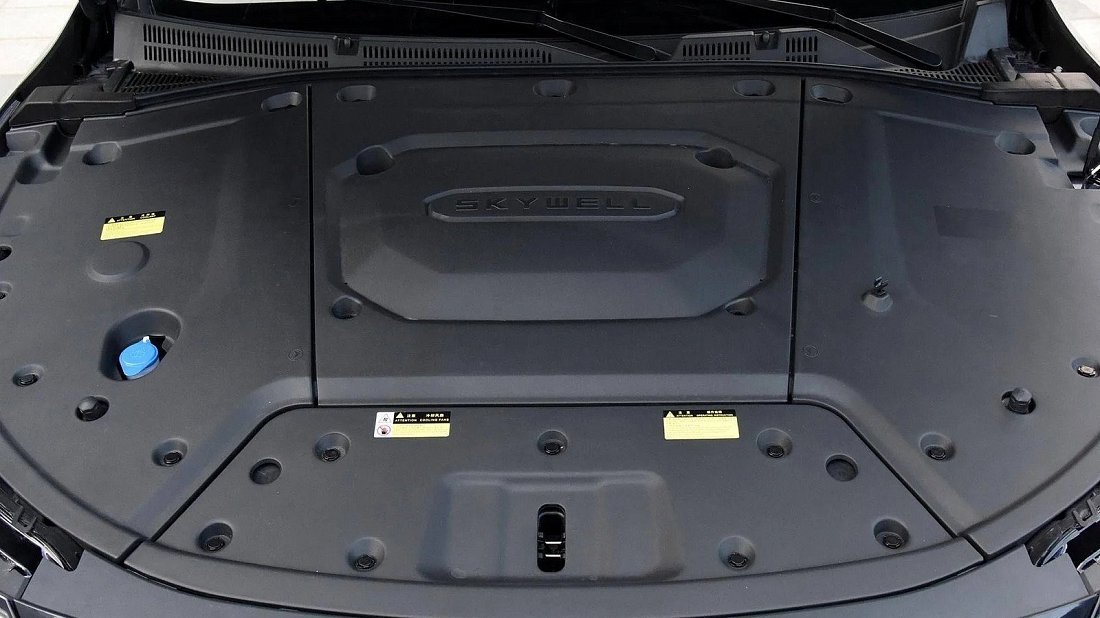 Skywell ET5 86 kWh (2022-...) frunk photo, front trunk, under hood, storage, cargo, capacity, bonus space