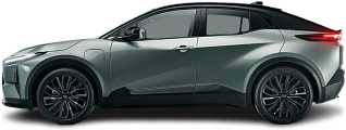 Side view photo of Toyota C-HR+ 77 kWh AWD (2025-…) on transparent background