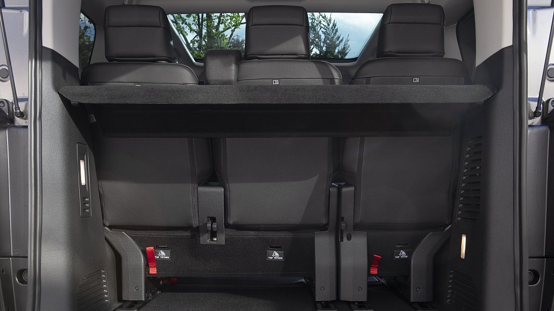 Peugeot e-Traveller Standard 75 kWh (2021-2024) trunk, boot, seats up, seats upright, cargo space, cargo volume, cargo capacity, storage