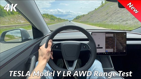 Video: 2025 Tesla Model Y Long Range AWD: Range Test - Highway 130 km/h (80 mph)