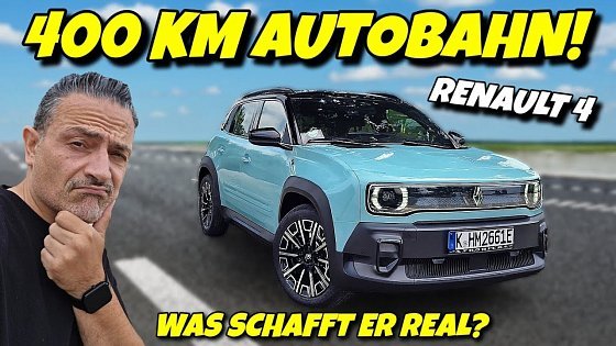 Video: Renault 4 E-Tech Autobahnreichweite im Test. Wie weit kommt er wirklich? #ev