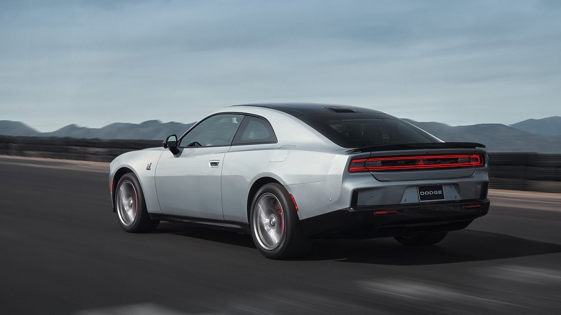 Dodge Charger Daytona 2DR R/T (2024-...) rear quarter, three-quarter view, diagonal, exterior