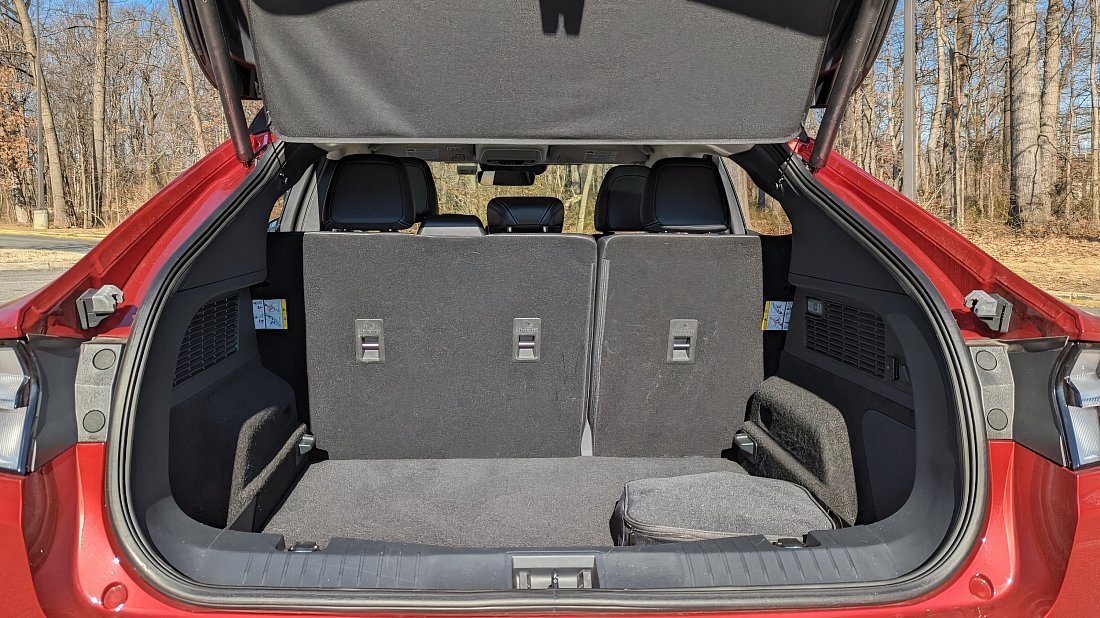 Ford Mustang Mach-E Extended Range AWD (2023-…) trunk, boot, seats up, seats upright, cargo space, cargo volume, cargo capacity, storage
