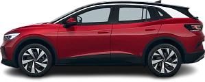 Side view photo of Volkswagen ID.4 Pro (2021-2022) on transparent background