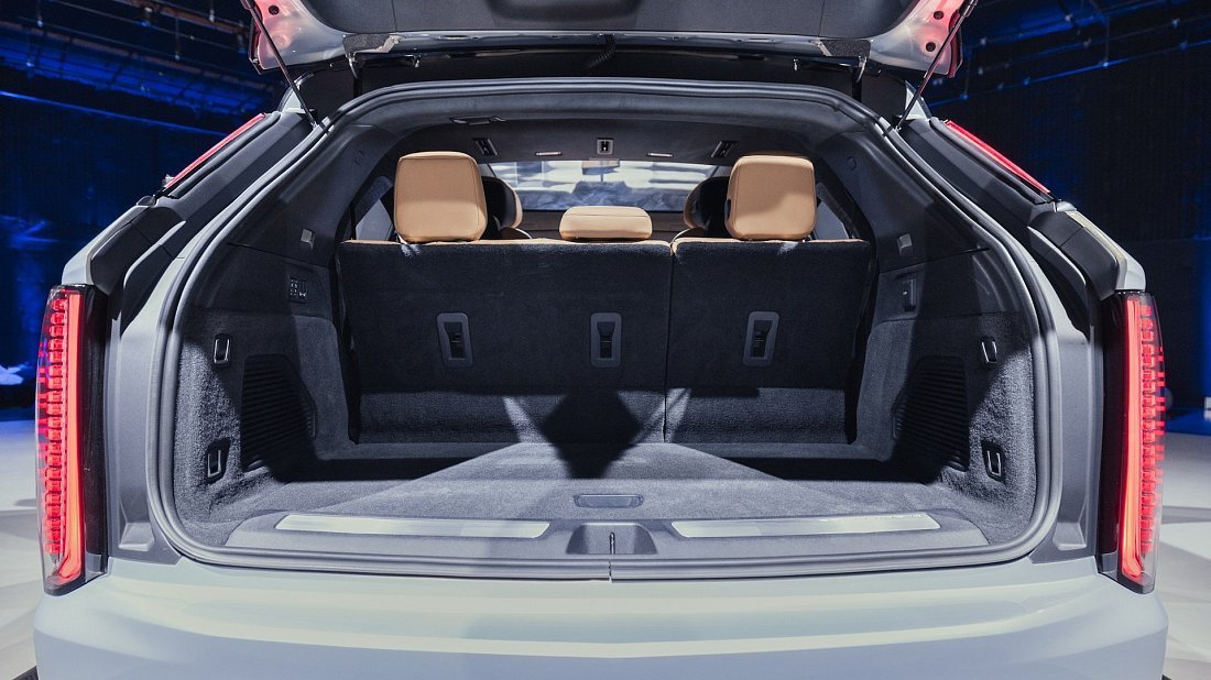 Cadillac Escalade IQ First Edition (2024-…) trunk, boot, seats up, seats upright, cargo space, cargo volume, cargo capacity, storage