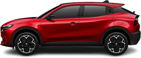 Side view photo of Alfa Romeo Junior Elettrica 54 kWh (2024-...) on transparent background