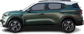 Side view photo of Citroën e-C3 Aircross (2024-…) on transparent background