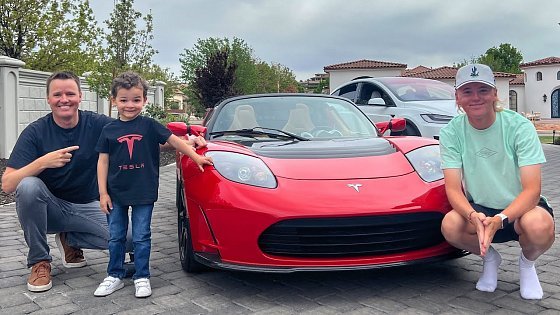 Video: Tesla Roadster Ride is his ONLY Wish!