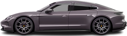 Side view photo of Porsche Taycan 4S Plus (2020-2024) on transparent background