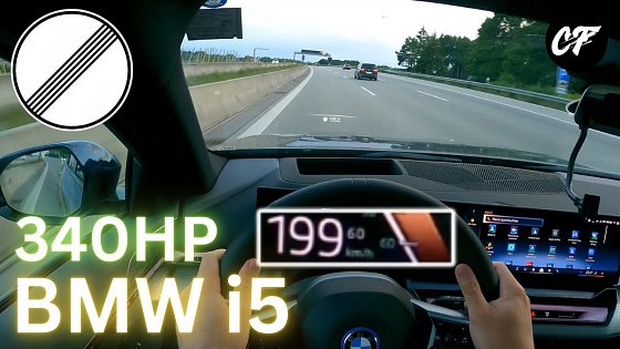 Video: 2025 BMW i5 eDrive40 Touring | 340HP | TOP SPEED Drive on German AUTOBAHN | No Speed Limit POV