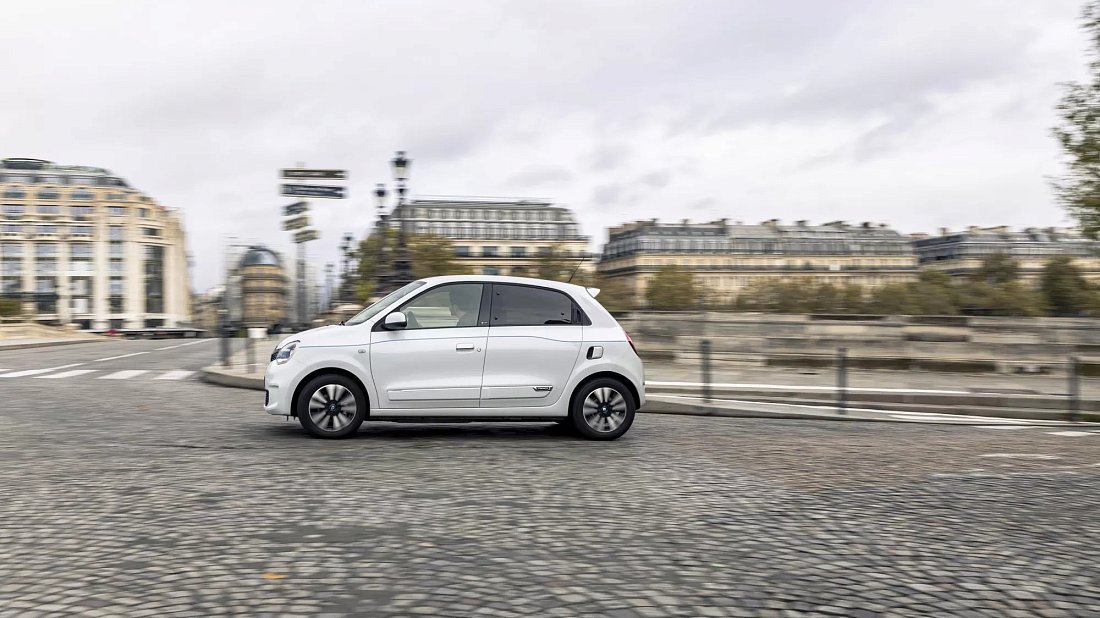 Renault Twingo Z.E. (2020-2024) side profile, silhouette, doors, wheels, exterior