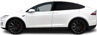 Side view photo of Tesla Model X Performance (2019-2020) on transparent background