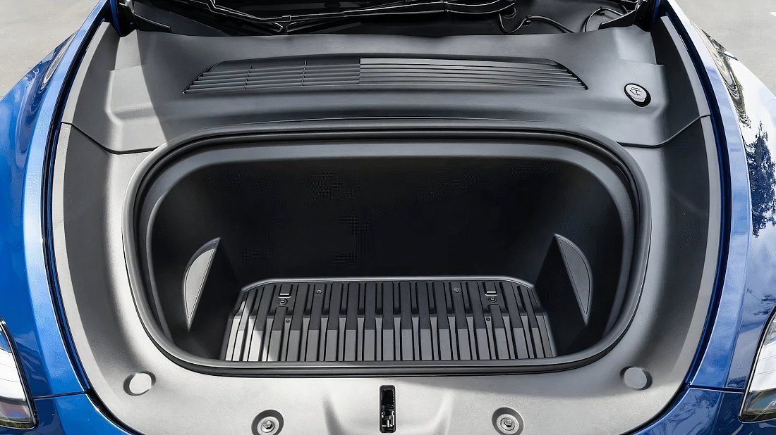Tesla Model Y Standard Range RWD (2021-2025) frunk, front trunk, under hood, storage, cargo, capacity, bonus space