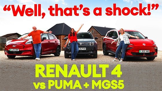 Video: SHOOTOUT: Renault 4 E-tech vs Ford Puma vs MG S5 EV - a new champion?