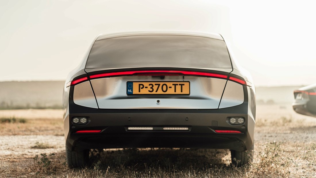Lightyear 0 (2022-2023) rear view photo, taillights, trunk, spoiler, badge, bumper, exterior