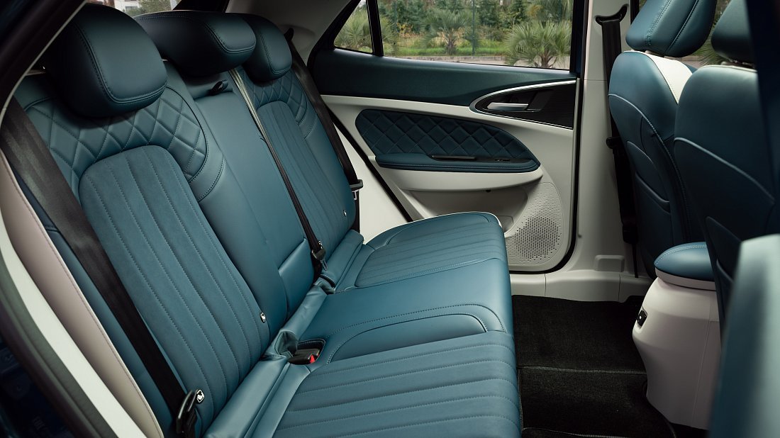 GWM ORA 03 63 kWh (2023-…) rear seats photo, back seats, passenger seats, legroom, headroom, interior