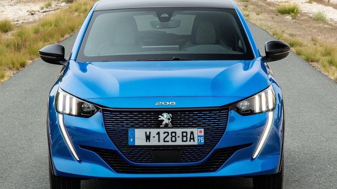 Peugeot e-208 50 kWh (2021-2023) front fascia, grille, headlights, bumper, exterior