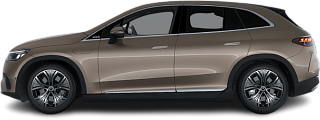 Side view photo of Mercedes EQE SUV 500 4MATIC (2023-…) on transparent background