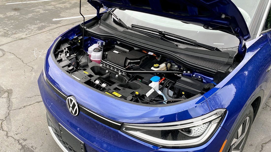 Volkswagen ID.4 Pro Performance (2021-2023) frunk, front trunk, under hood, storage, cargo, capacity, bonus space