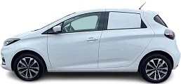 Side view photo of Renault Zoe Van Z.E. 50 R110 (2020-2023) on transparent background