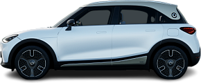Side view photo of Smart #1 Pulse (2023-…) on transparent background