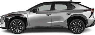 Side view photo of Toyota bZ4X (bZ) FWD (2025-…) on transparent background