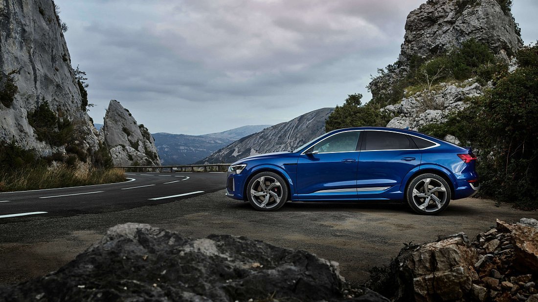 Audi SQ8 Sportback e-tron (2023-…) side profile, silhouette, doors, wheels, exterior