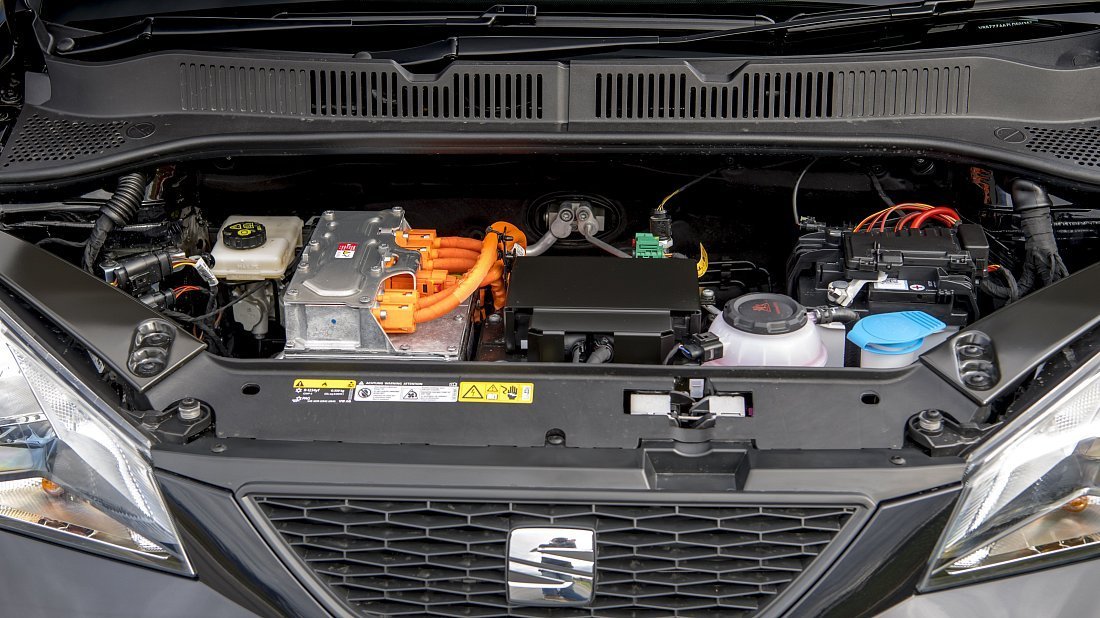 Seat Mii Electric (2019-2021) frunk, front trunk, under hood, storage, cargo, capacity, bonus space