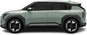 Side view photo of Kia EV3 Long Range (2024-…) on transparent background