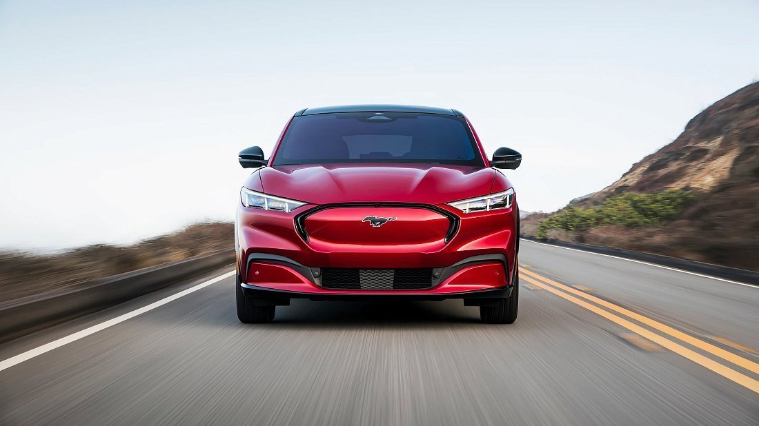 Ford Mustang Mach-E Standard Range RWD (2022-2023) front fascia, grille, headlights, bumper, exterior