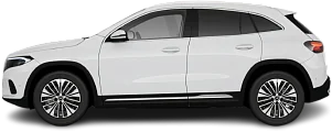 Side view photo of Mercedes EQA 350 4MATIC (2023-…) on transparent background