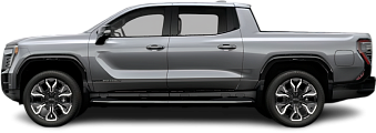 Side view photo of GMC Sierra EV Extended Range (2025-…) on transparent background