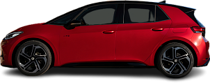 Side view photo of Volkswagen ID.3 GTX (2024-…) on transparent background