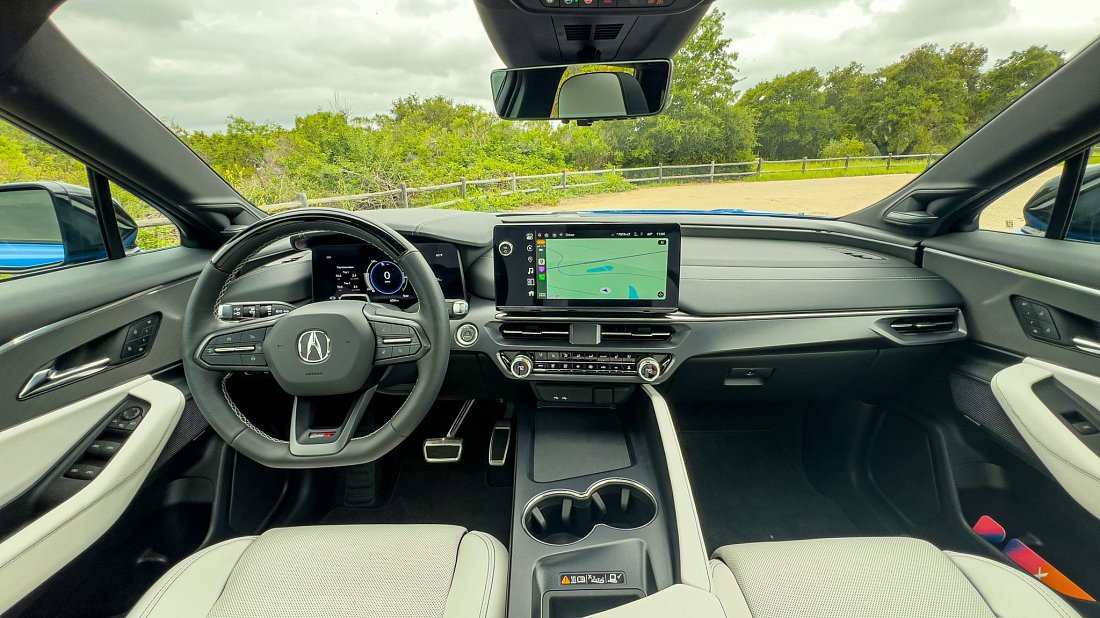Acura ZDX Type S AWD (2024-…) interior, front seat, driver seat, dashboard, steering wheel, infotainment, cockpit