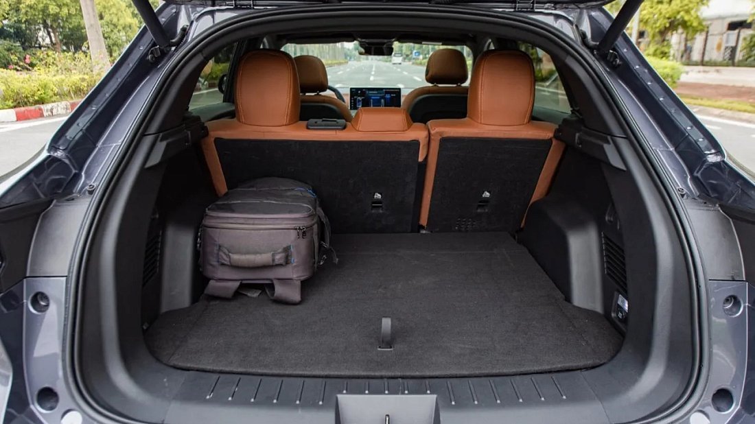 VinFast VF 8 Eco (2024-…) trunk, boot, seats up, seats upright, cargo space, cargo volume, cargo capacity, storage