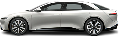 Side view photo of Lucid Air Grand Touring Performance (2022-2024) on transparent background