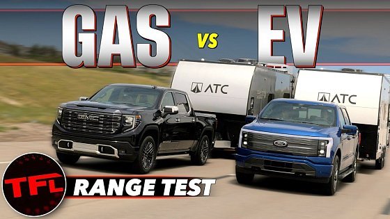 Video: How Far Can a Gas Truck & an Electric Ford Lightning Go Towing the Same Camper On ONE Fill-up?