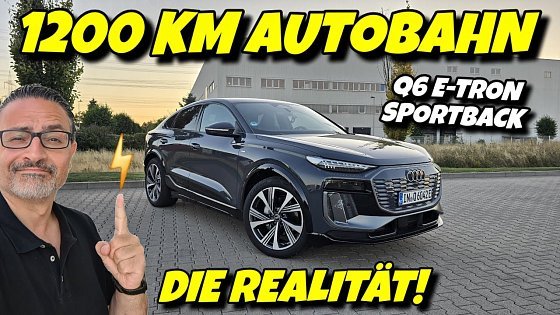 Video: Autobahn Realität im Audi Q6 e-tron Sportback Performance. Verbrauch, Reichweite, Ladezeit. #ev 