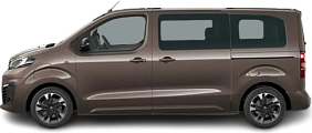 Side view photo of Opel Zafira Electric Life M 75 kWh (2021-2024) on transparent background