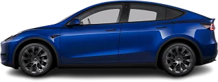 Side view photo of Tesla Model Y Standard Range AWD (2022-2023) on transparent background