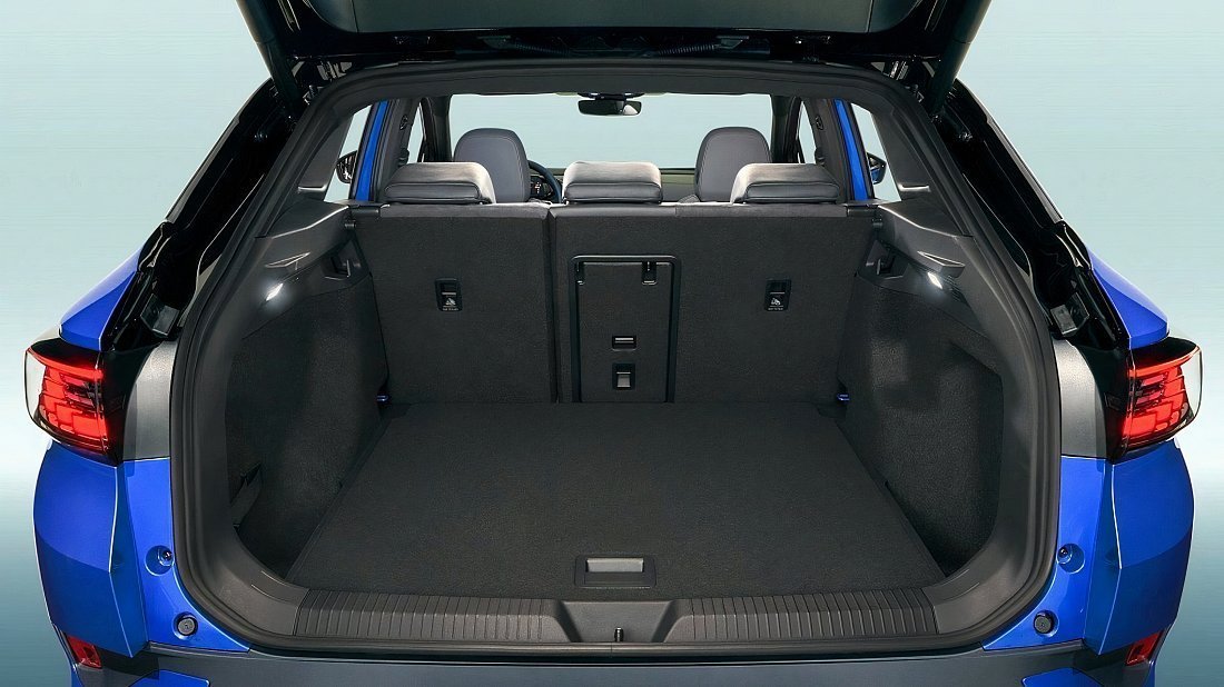 Volkswagen ID.4 Pro (2022-2023) trunk, boot, seats up, seats upright, cargo space, cargo volume, cargo capacity, storage