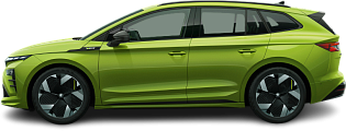 Side view photo of Škoda Enyaq RS (2025-...) on transparent background