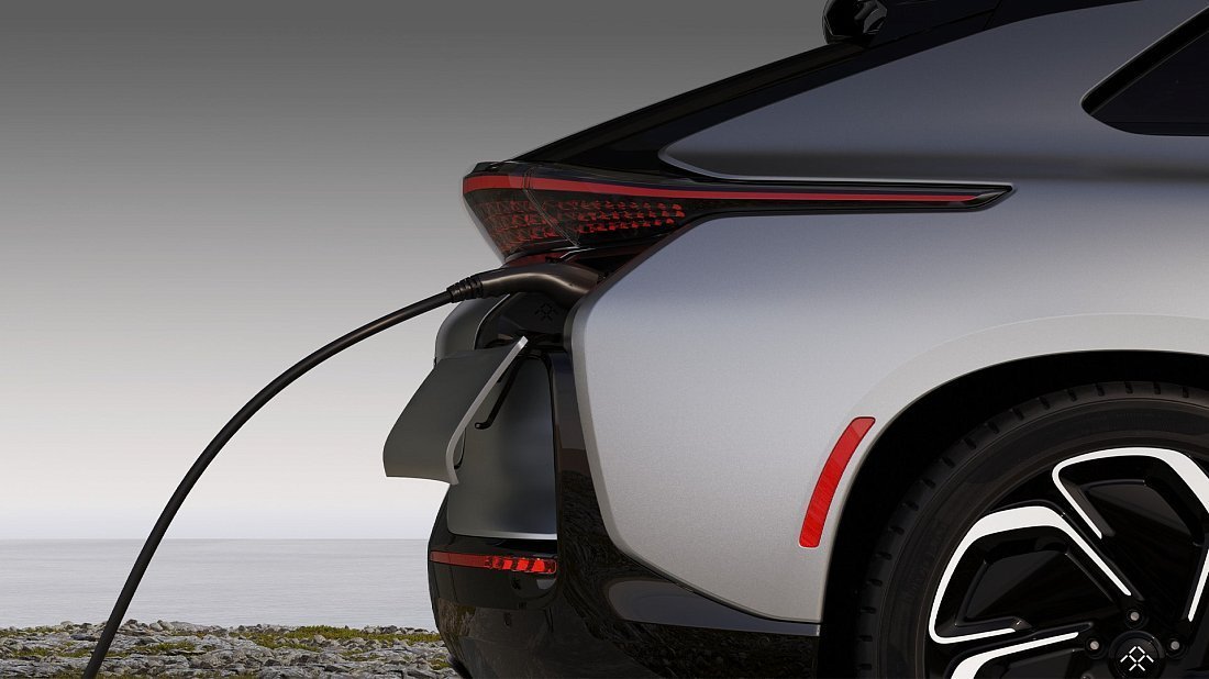 Faraday Future FF 91 2.0 Futurist Alliance (2023-…) charge port USA, charging, inlet, plug, connector