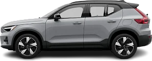 Side view photo of Volvo XC40 Recharge (EX40) Twin Pure Electric (2022) on transparent background