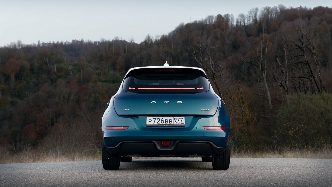 GWM ORA 03 63 kWh (2023-…) rear view photo, taillights, trunk, spoiler, badge, bumper, exterior