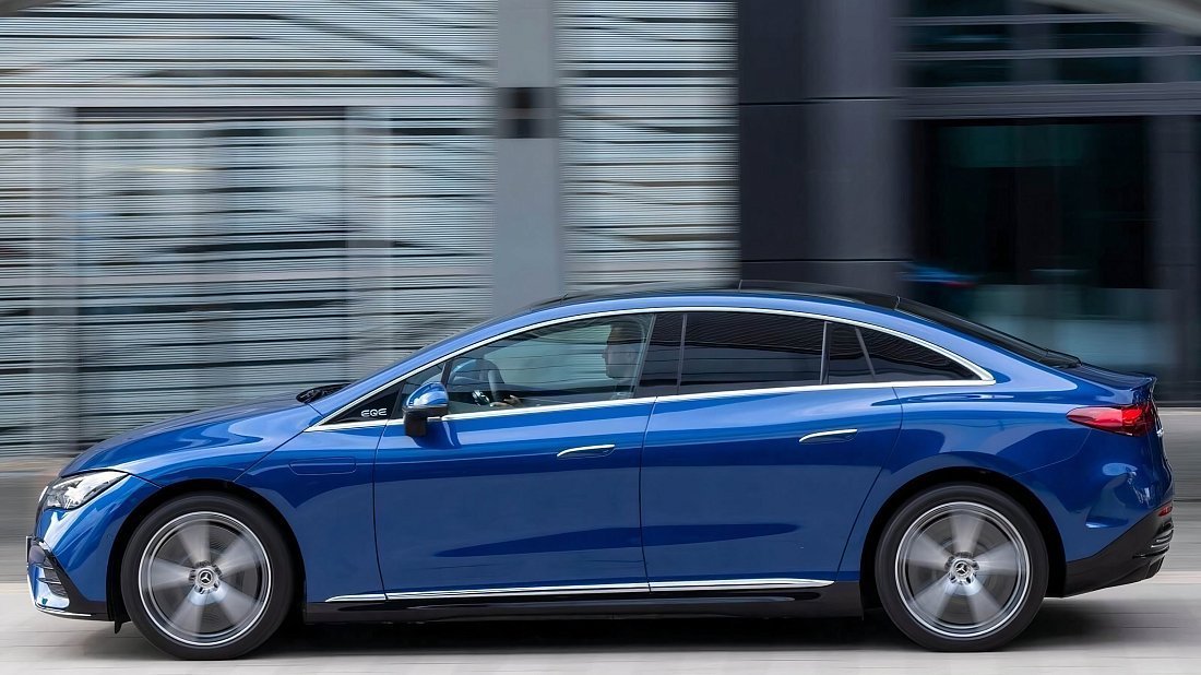 Mercedes EQE 500 4MATIC (2022-…) side profile, silhouette, doors, wheels, exterior