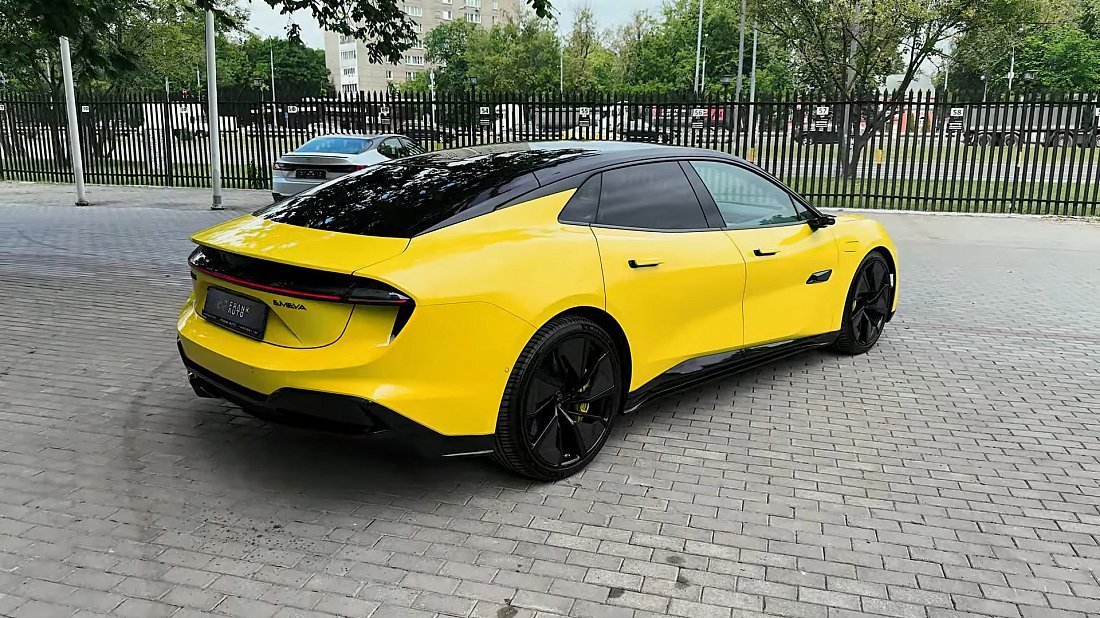 Lotus Emeya 600 (2024-...) rear quarter, three-quarter view, diagonal, exterior