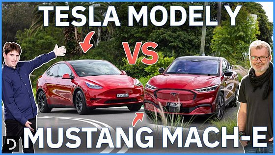 Video: Tesla Model Y RWD Vs Ford Mustang Mach-E: Which Electric Car Is Best? | Drive.com.au